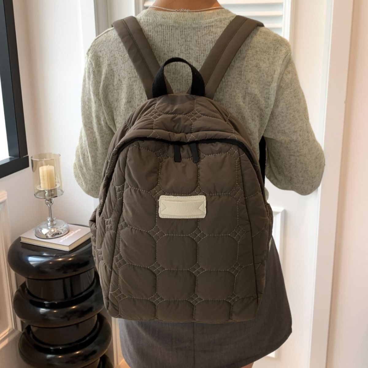 Serenity Quilted Polyester Backpack Bag