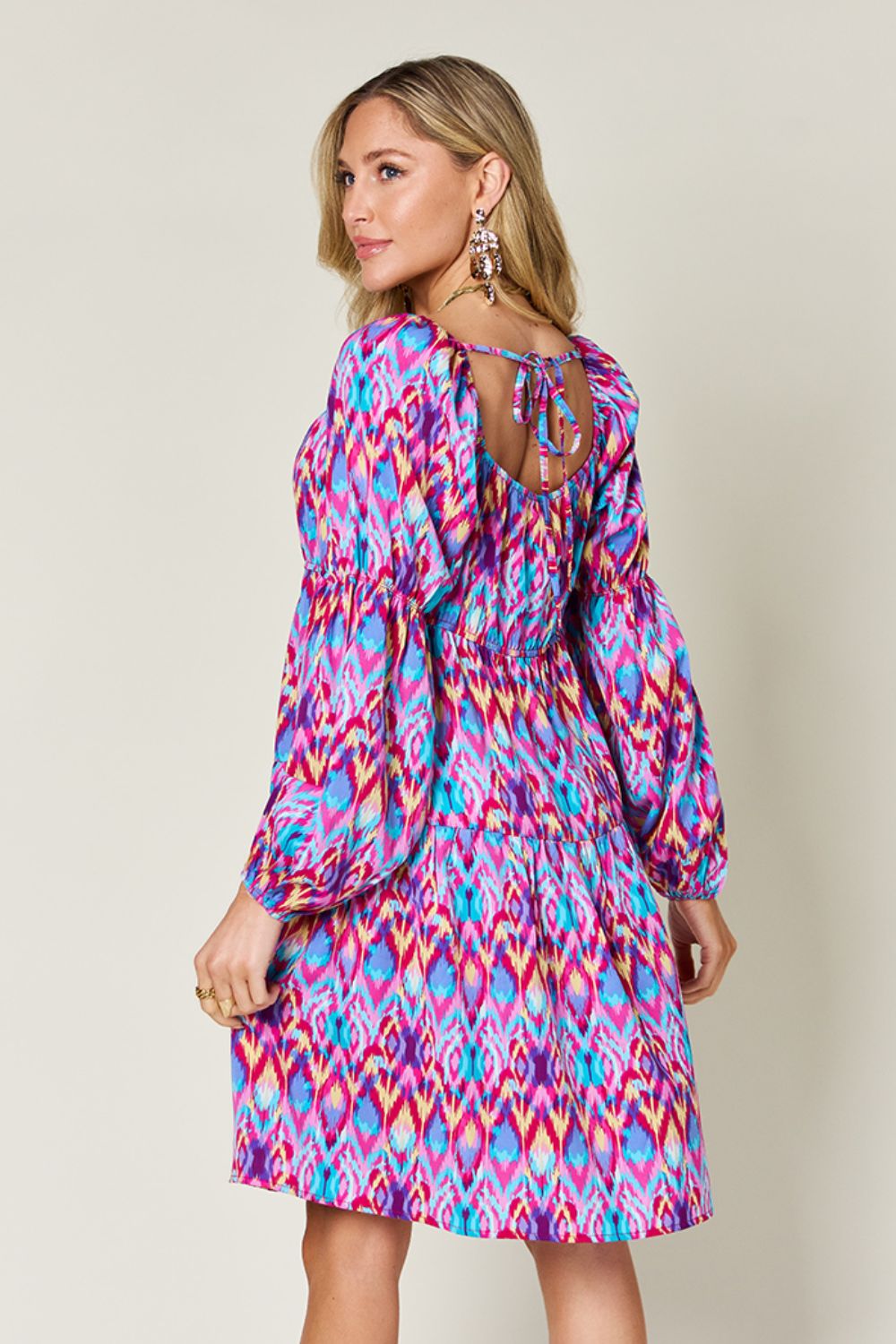 Printed Long Sleeve Dress.