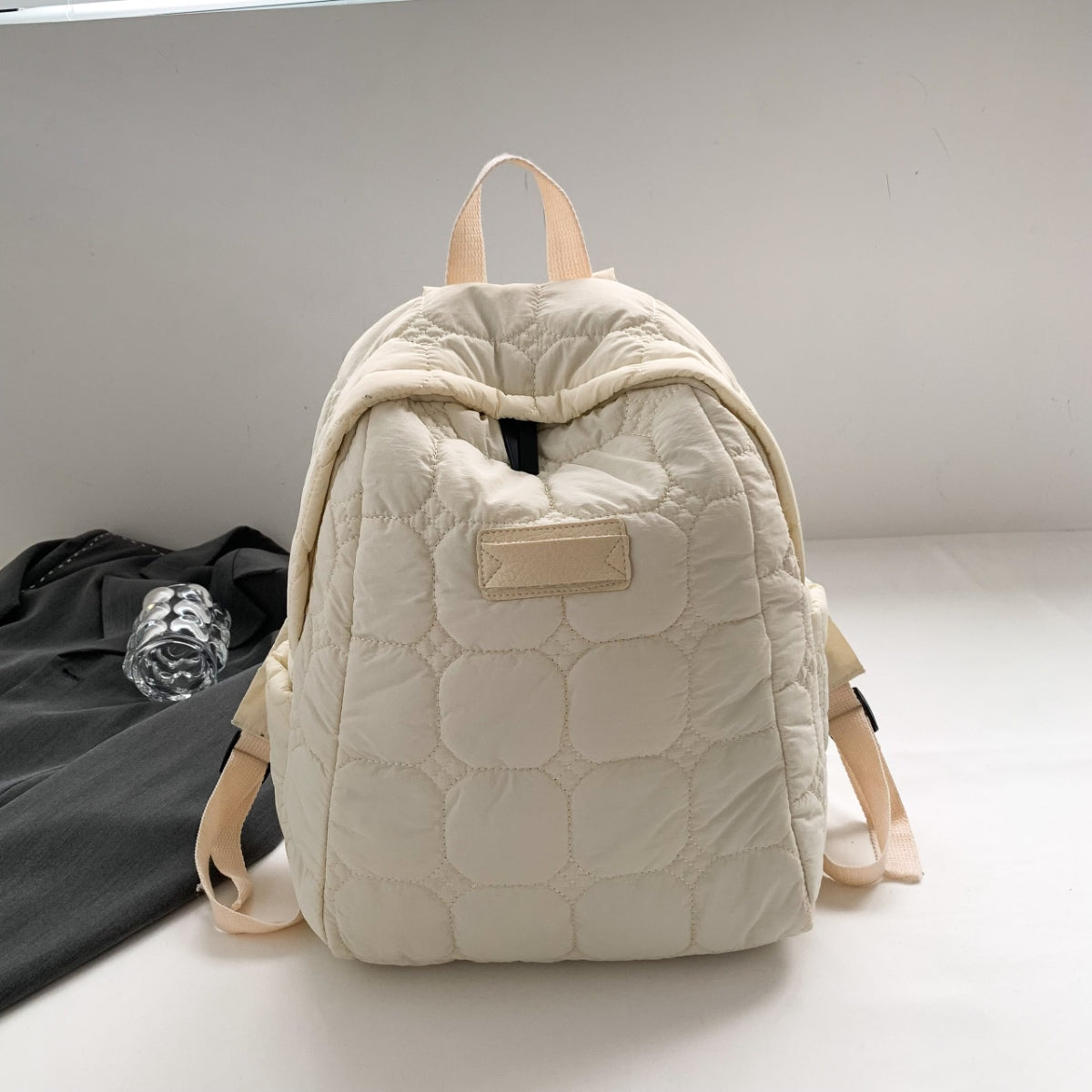 Serenity Quilted Polyester Backpack Bag.