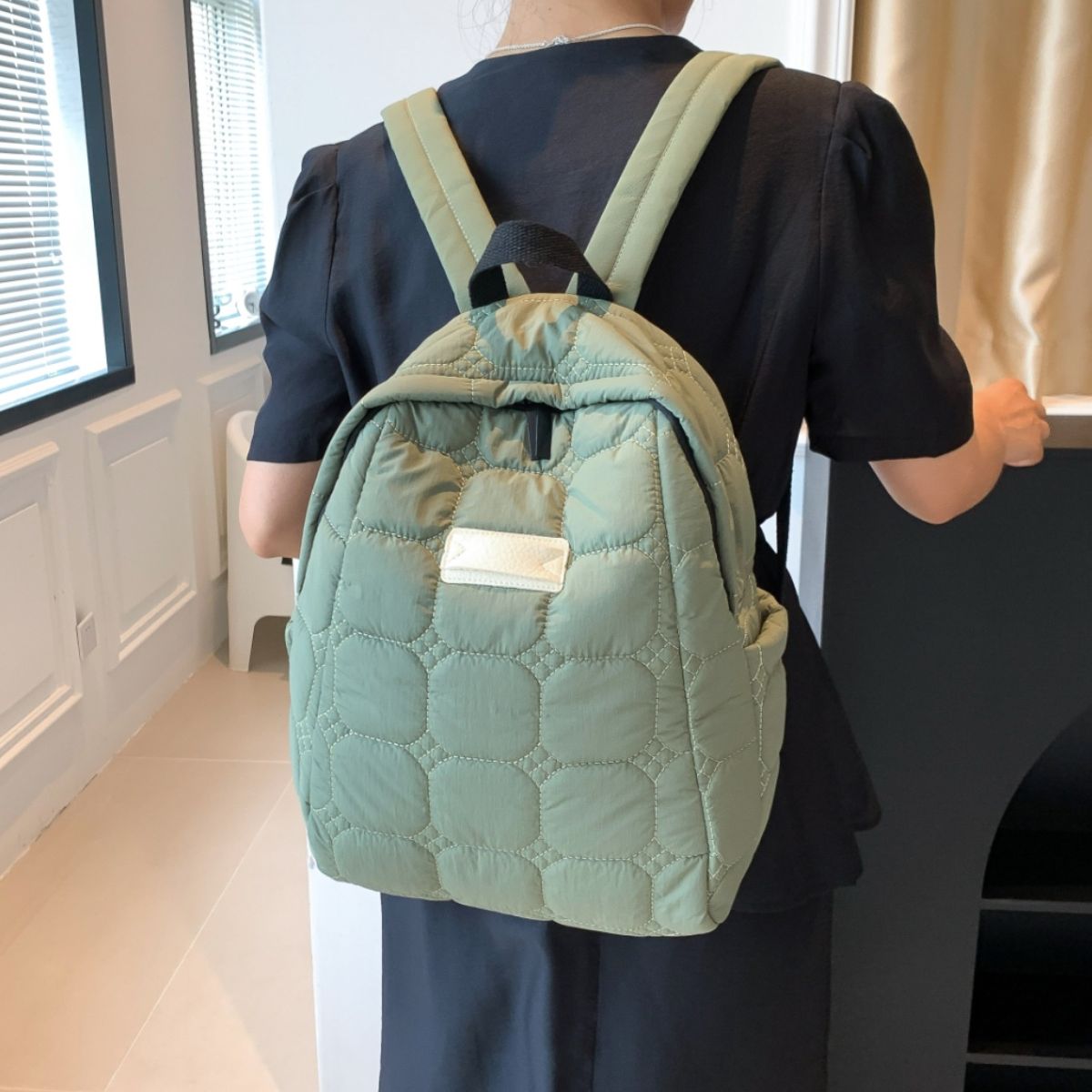 Serenity Quilted Polyester Backpack Bag