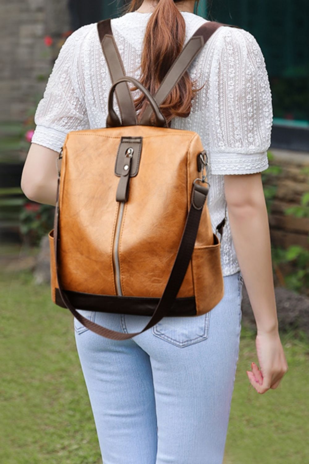 PU Leather Backpack Bag