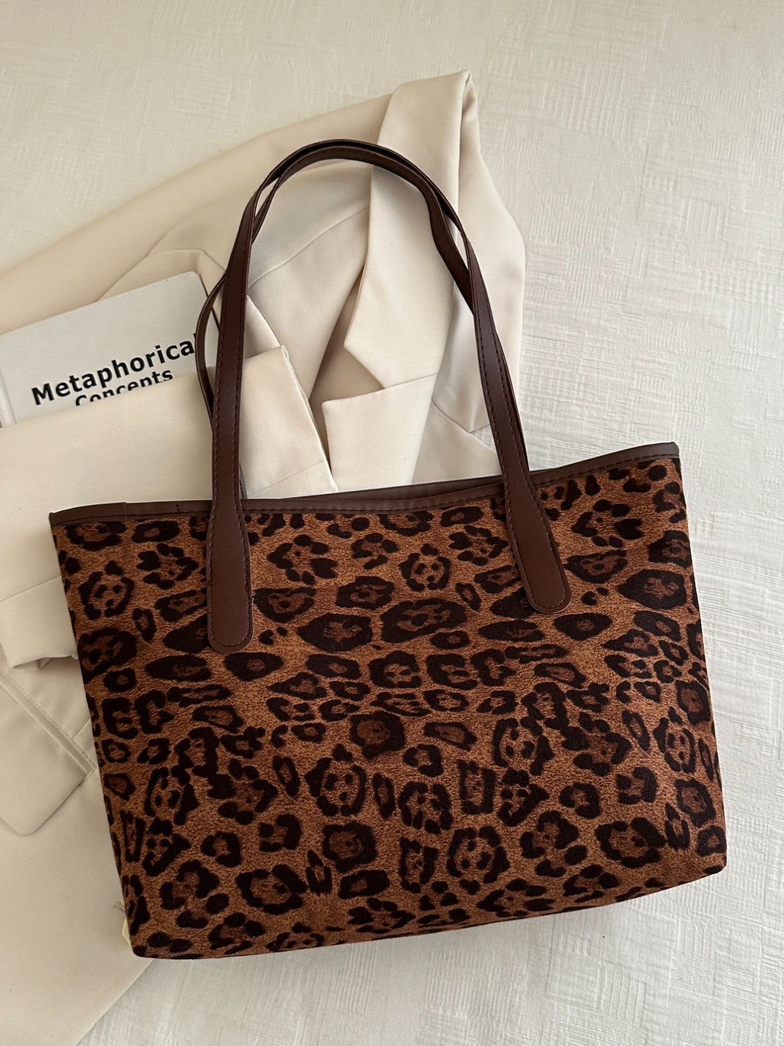 Serenity Leopard Polyester Tote Bag