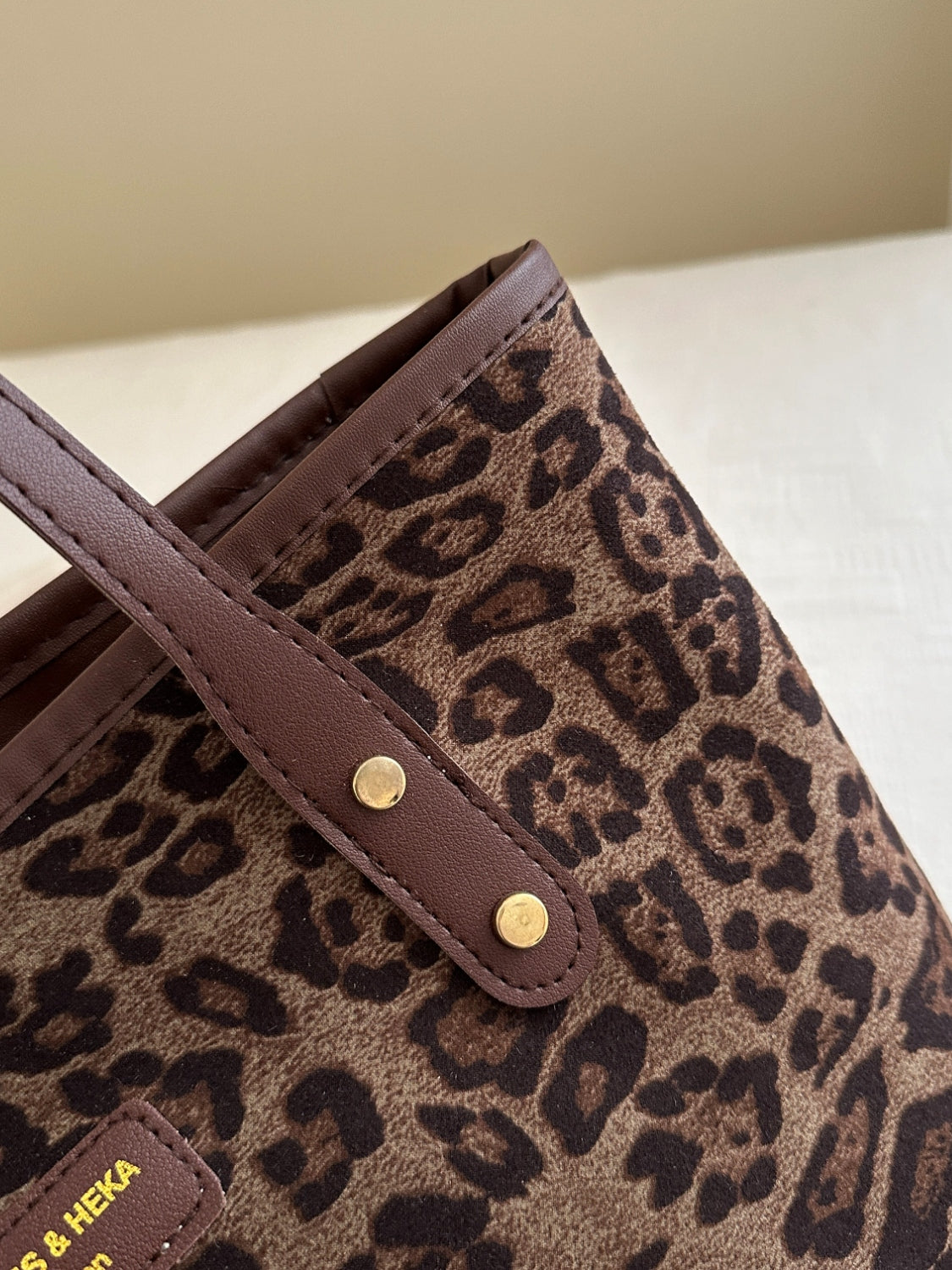 Serenity Leopard Polyester Tote Bag