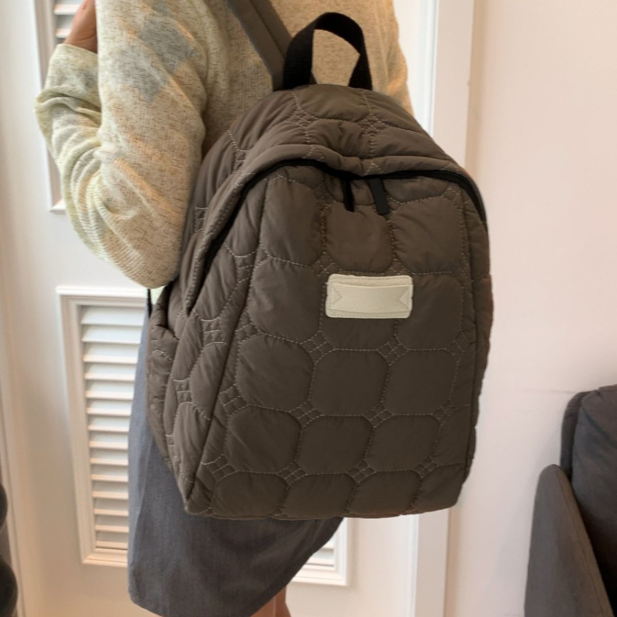 Serenity Quilted Polyester Backpack Bag